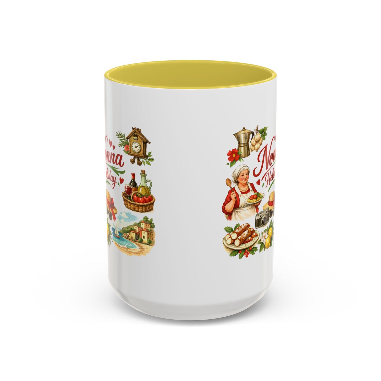 Nonna Holiday mug | Italian grandma kitchen design, vintage food icons