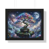 Cosmic Genesis Bonsai - Giclée Art Print on Canvas