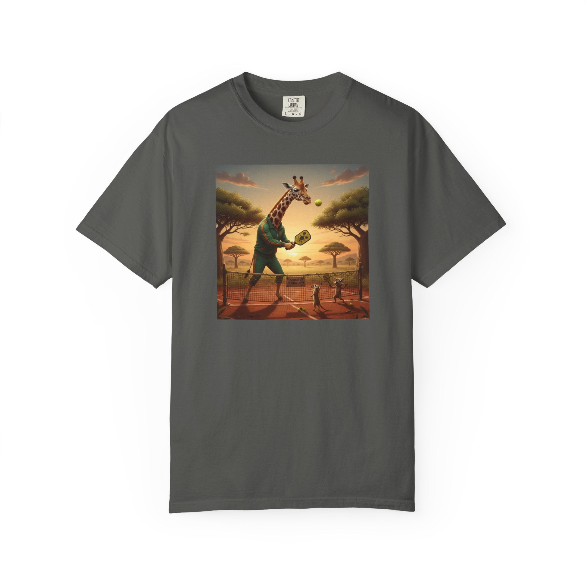 Long-Neck Larry  Pickleballer Unisex Garment-Dyed T-shirt