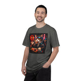 Sushi-Eating Cat T-Shirt | Neon Japanese Street Food Art