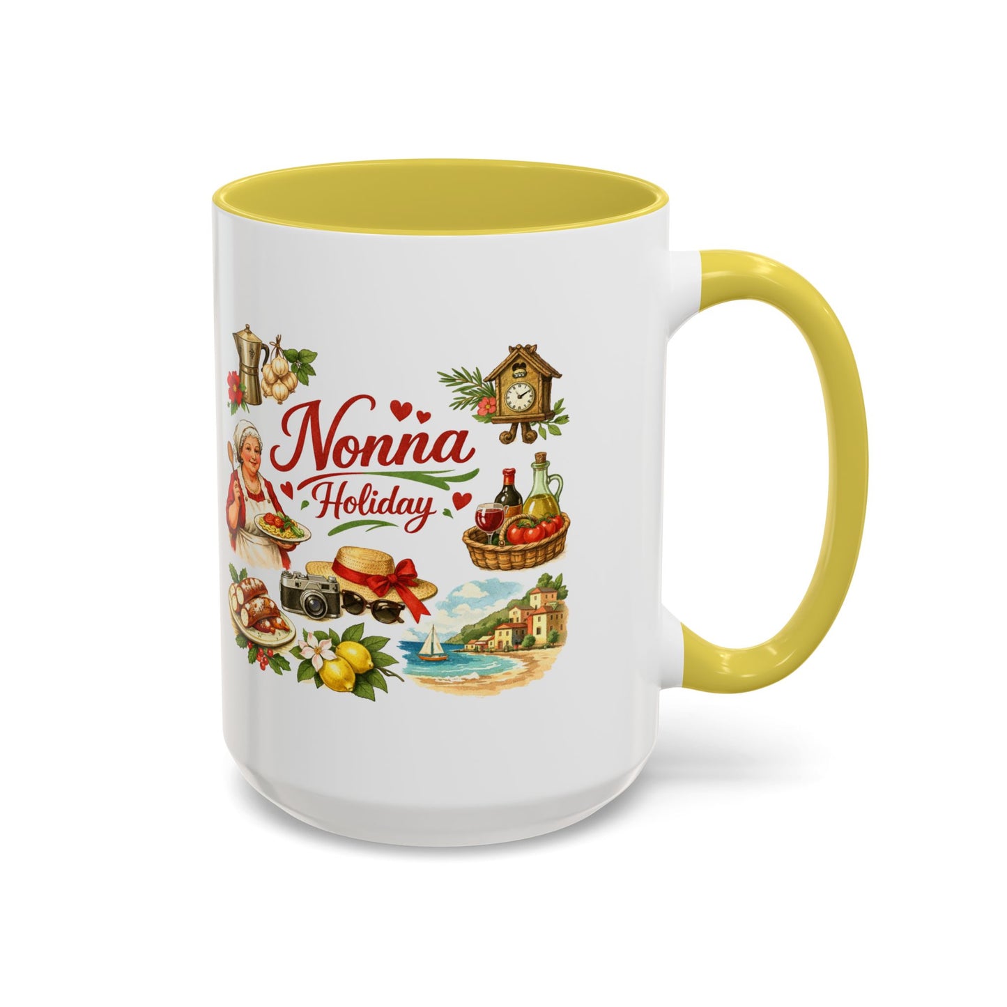 Nonna Holiday mug | Italian grandma kitchen design, vintage food icons