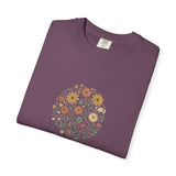 Autumn Wildflower Bouquet T-Shirt | Floral Circle Illustration