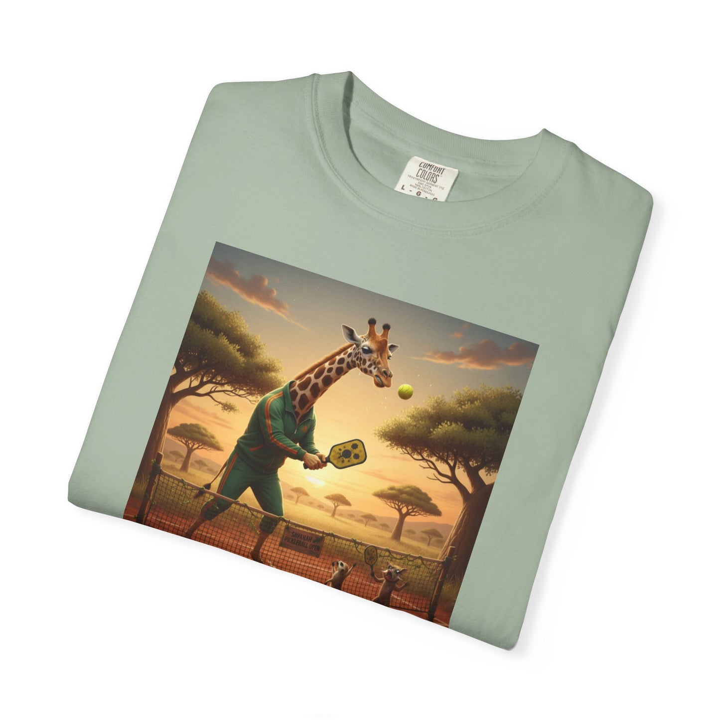 Long-Neck Larry  Pickleballer Unisex Garment-Dyed T-shirt