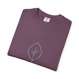 Minimal Green Leaf icon T-Shirt | Eco Nature Graphic Tee