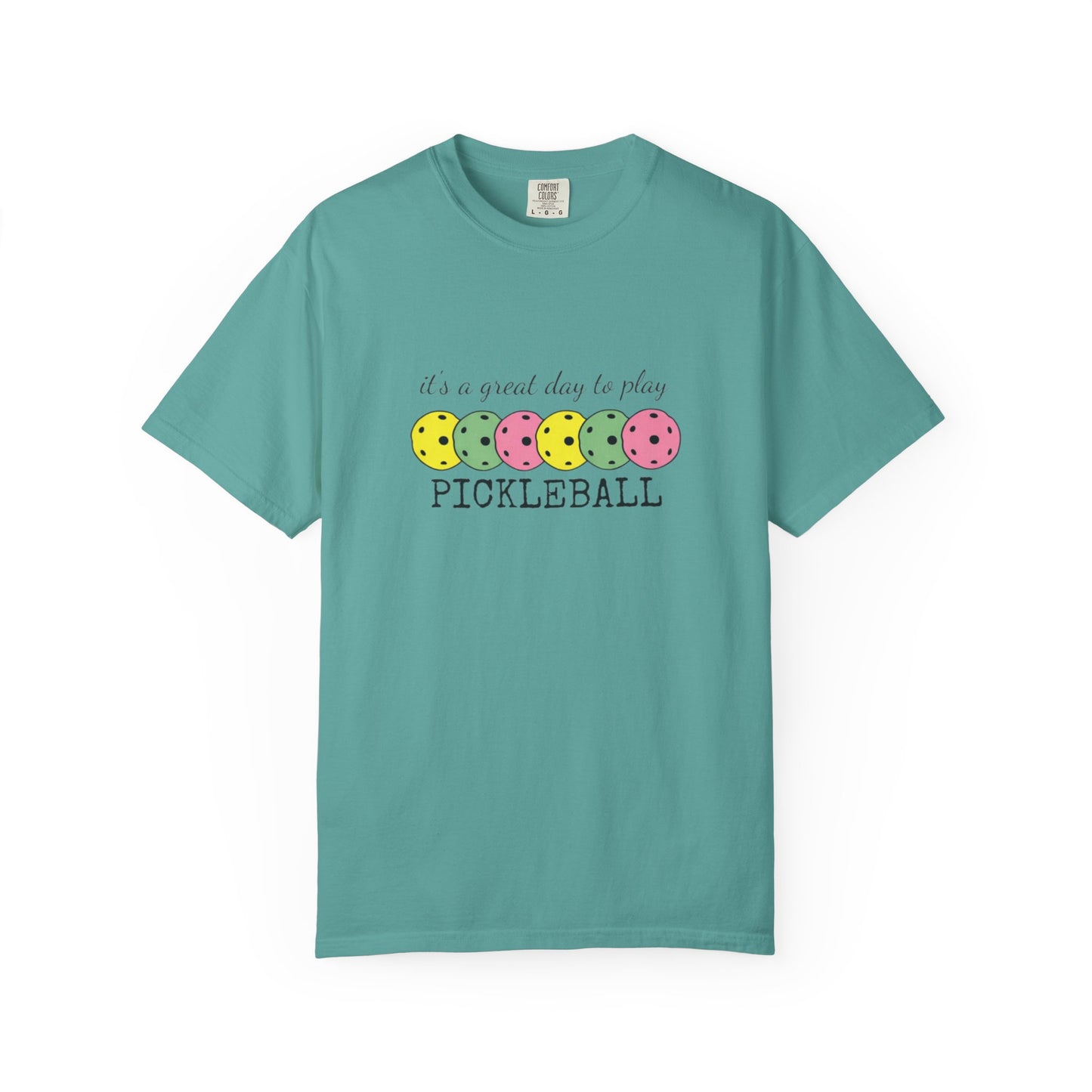 It's a Great Day to Play Pickleball T-Shirt | Colorful Pickleball Paddles Tee