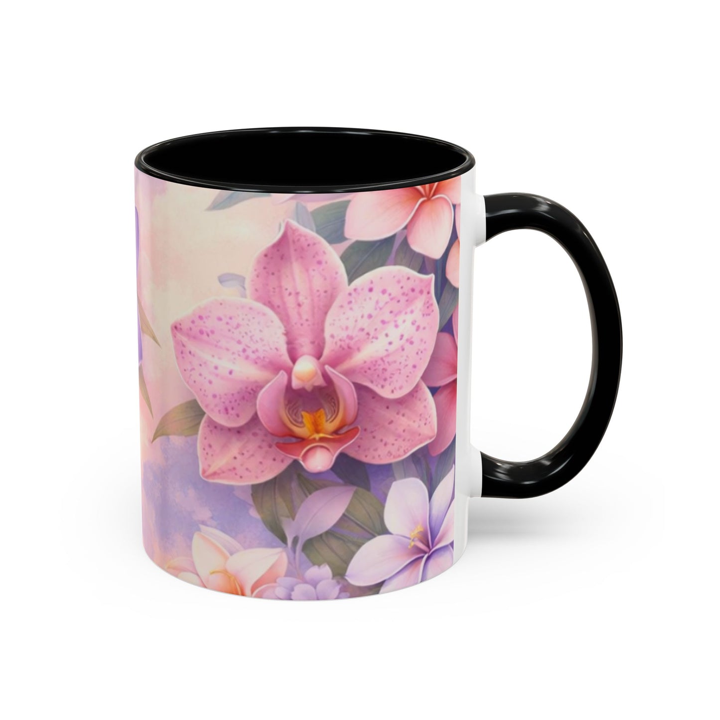 Tropical Orchid Floral Mug | Accent Coffee Mug 11oz 15oz