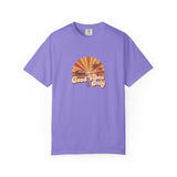 Good Vibes Only T-shirt | Retro Sunset Palm Peace Sign