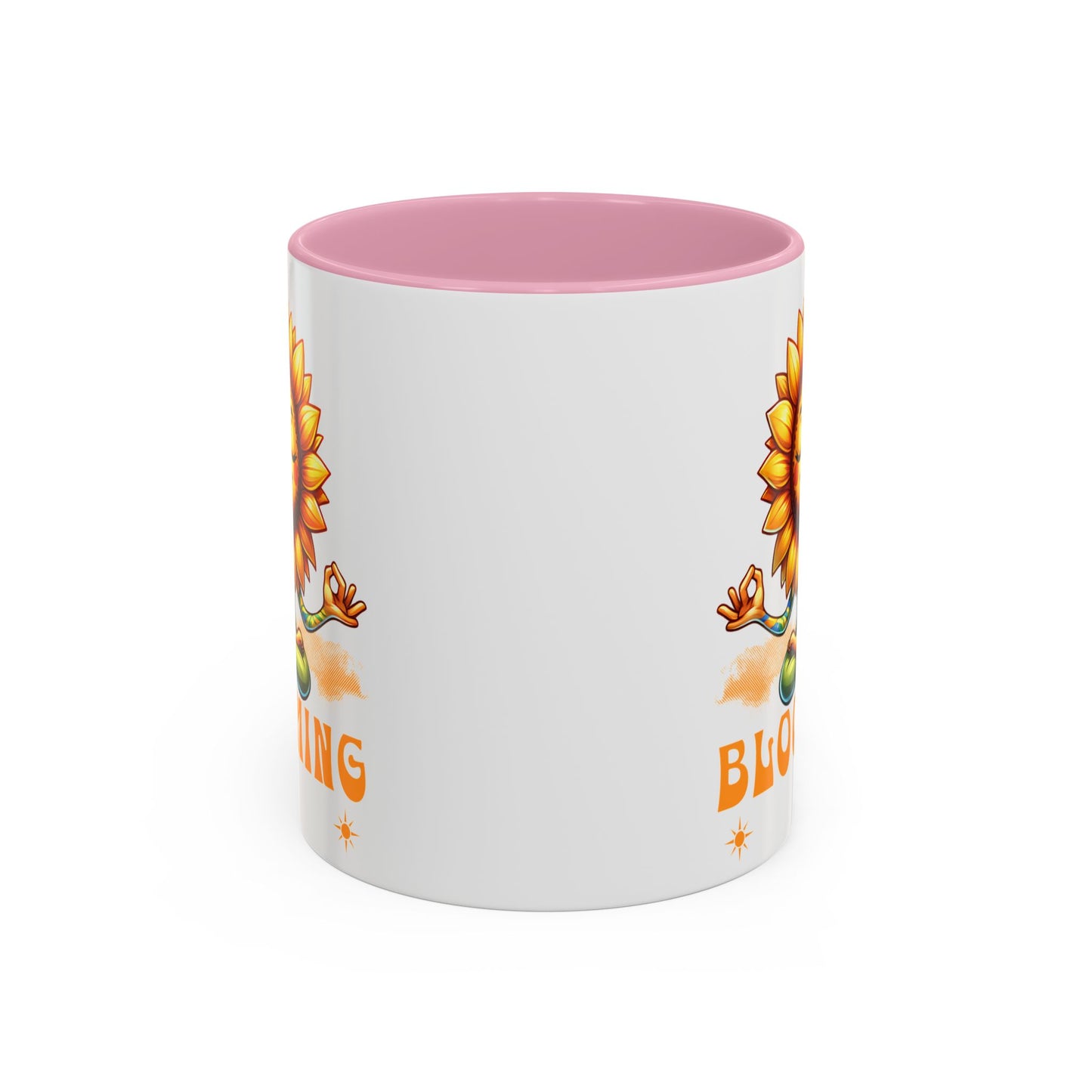 Blooming Sunflower Mug | Yoga Meditating Sunflower Ceramic Mug