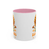 Blooming Sunflower Mug | Yoga Meditating Sunflower Ceramic Mug