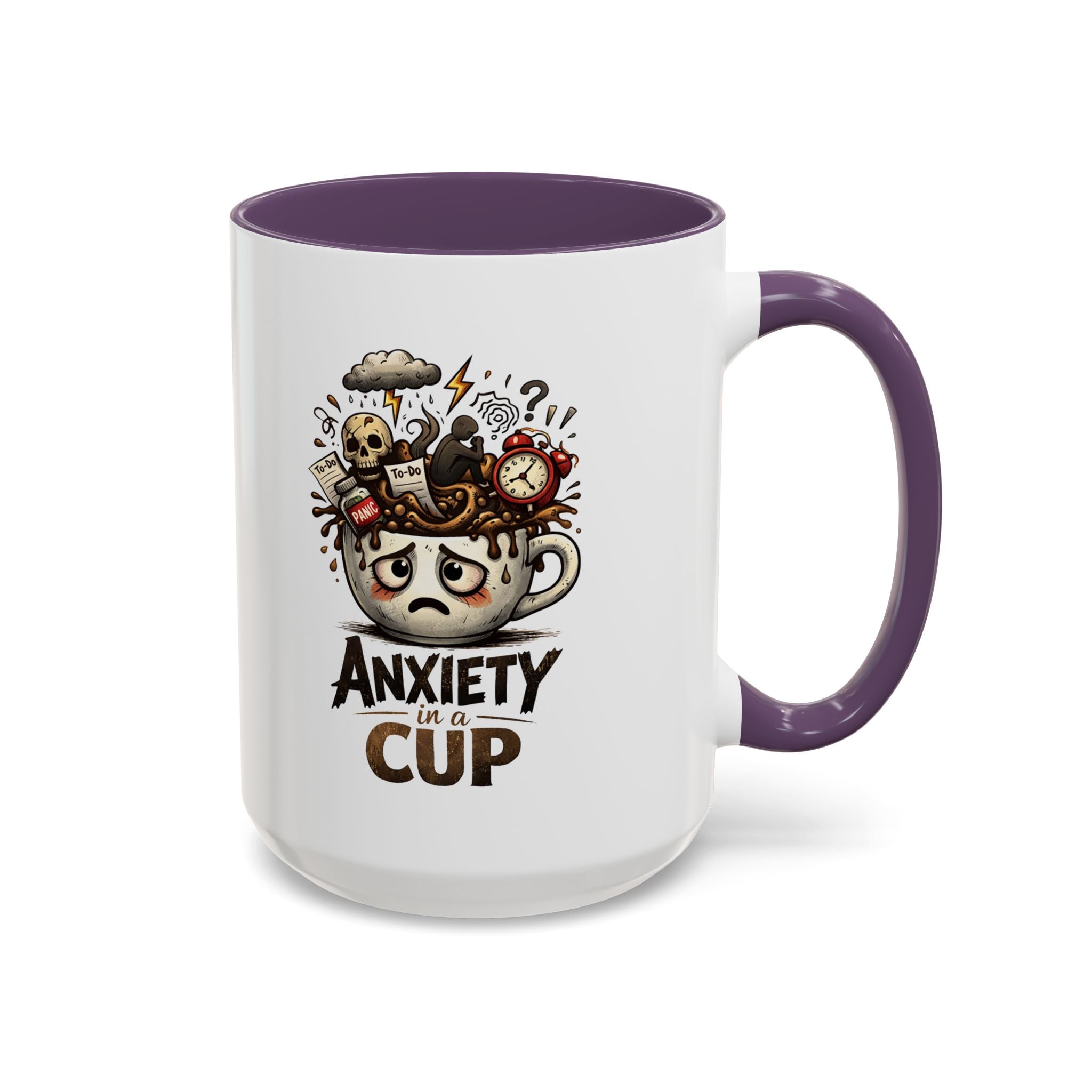 Anxiety in a Cup Coffee Mug | Accent 11oz 15oz