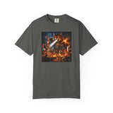 Giant Catzilla Kaiju Rampage T-Shirt | Neon City Monster Battle