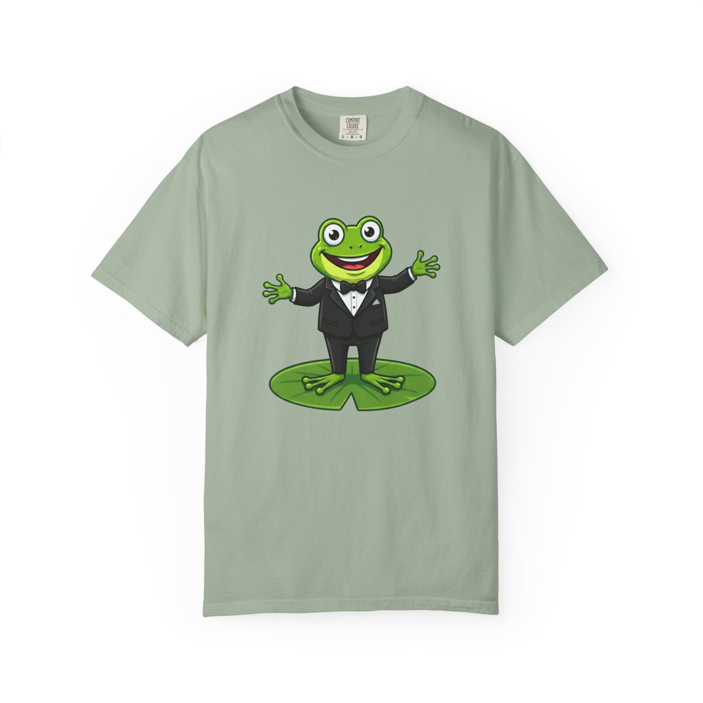 Funny Tuxedo Frog T-shirt | Frog on Lily Pad Amphibian Design