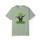 Funny Tuxedo Frog T-shirt | Frog on Lily Pad Amphibian Design