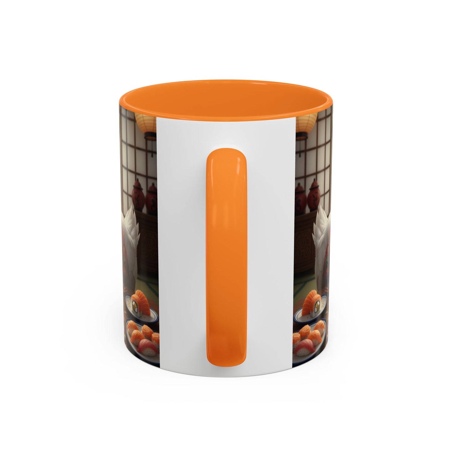 Goose with Sushi Mug | Japanese Tea Room Illustration