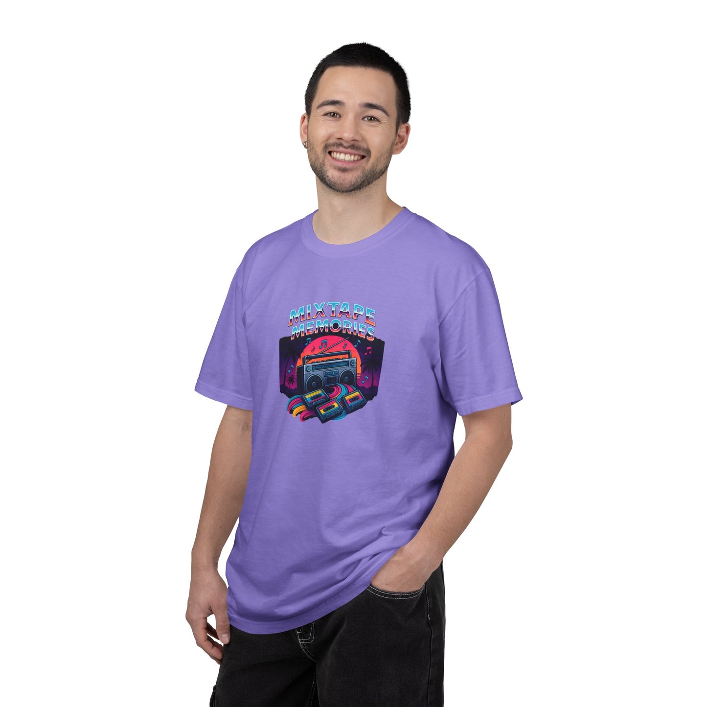 Mixtape Retro Cassette Graphic T-shirt | Vaporwave 80s Neon Music Tee