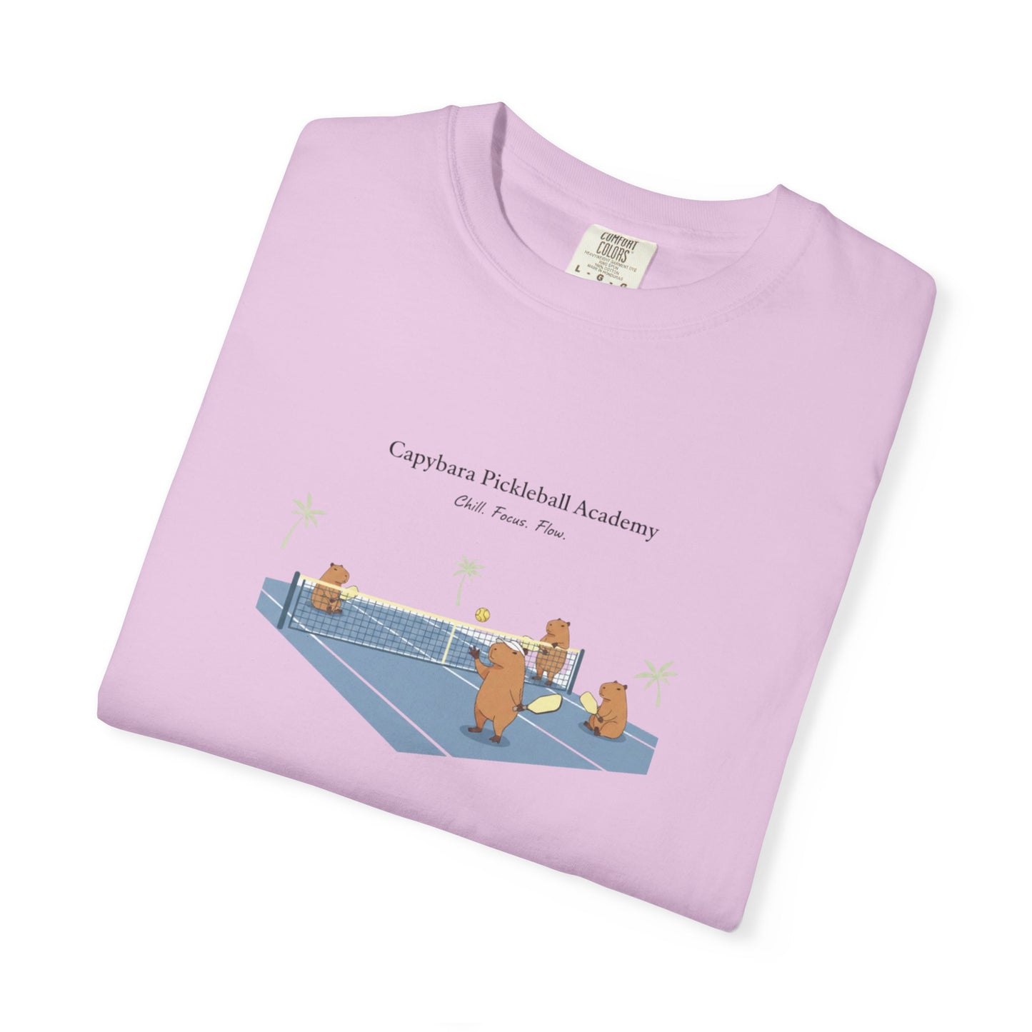 Capybara Pickleball Academy T-shirt | Capybara Cartoon Pickleball Design