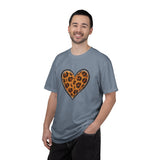Leopard Print Heart T-shirt | Animal Print Heart Tee