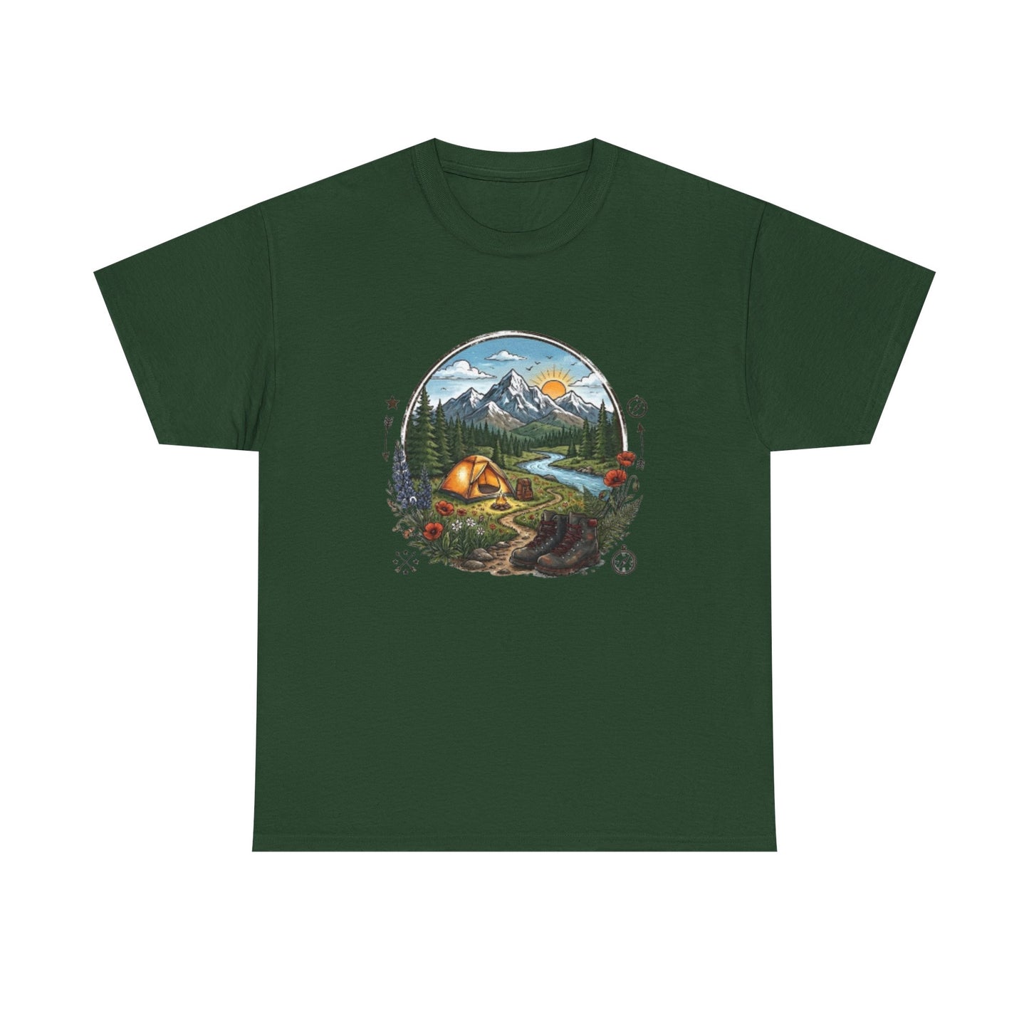 Mountain Camping Adventure T-Shirt | Outdoor Nature Hiking Tee | Wilderness Tent Graphic Shirt | Gift for Hiker Camper |