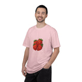 Strawberry Cluster T-shirt | Retro Floral Fruit Illustration