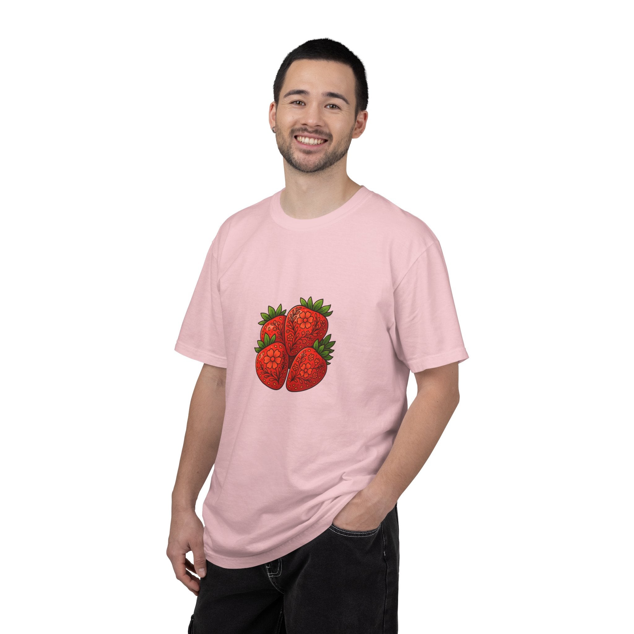 Strawberry Cluster T-shirt | Retro Floral Fruit Illustration
