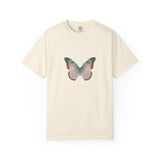 Retro 70s Vacation Butterfly T-shirt | Distressed Orange Teal Wings