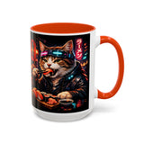 Cyberpunk Sushi Cat Mug | 11oz 15oz Ceramic Coffee Cup