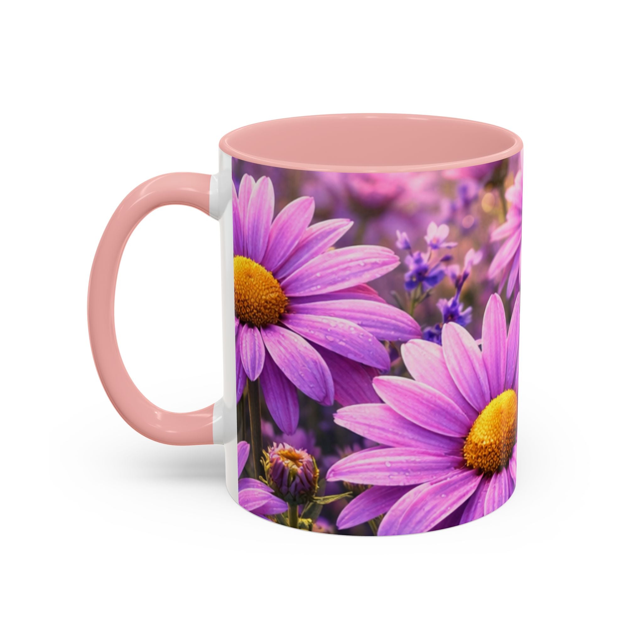 Purple Daisy Floral Mug | Accent Coffee Mug 11oz 15oz