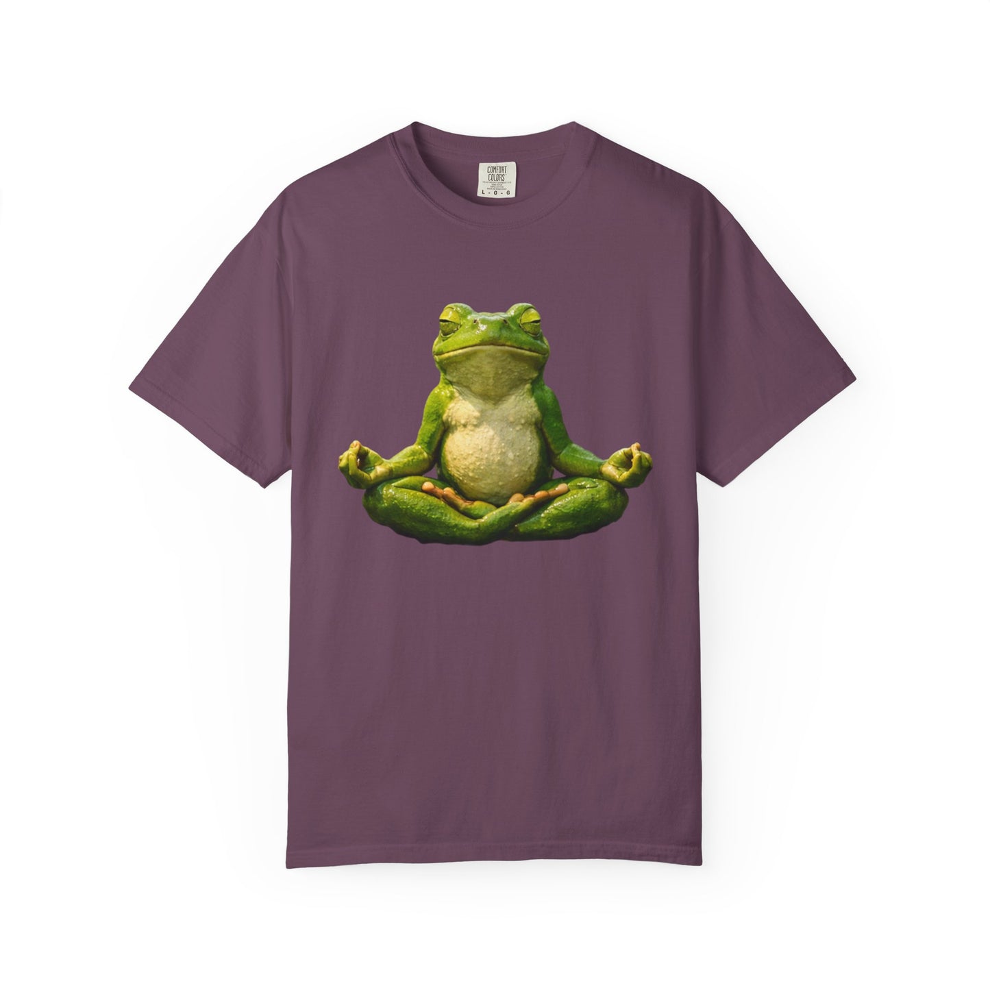 Meditating Frog T-shirt | Zen Yoga Frog Illustration, Relaxation Tee