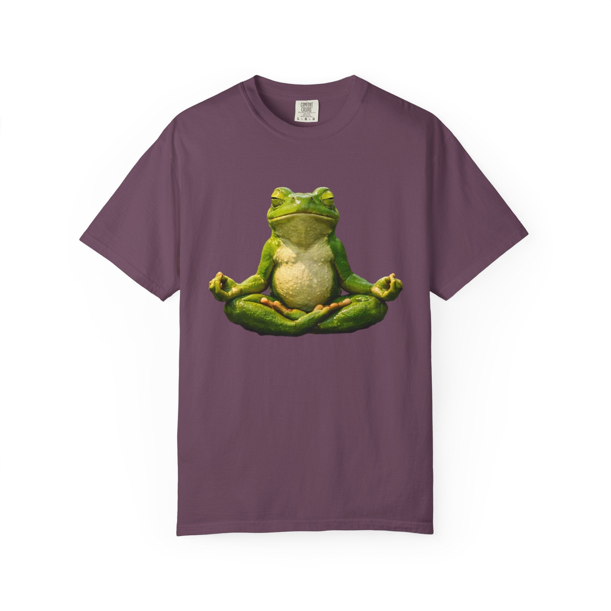 Meditating Frog T-shirt | Zen Yoga Frog Illustration, Relaxation Tee