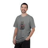 Floral Cat Illustration T-Shirt | Botanical Kitty Tee