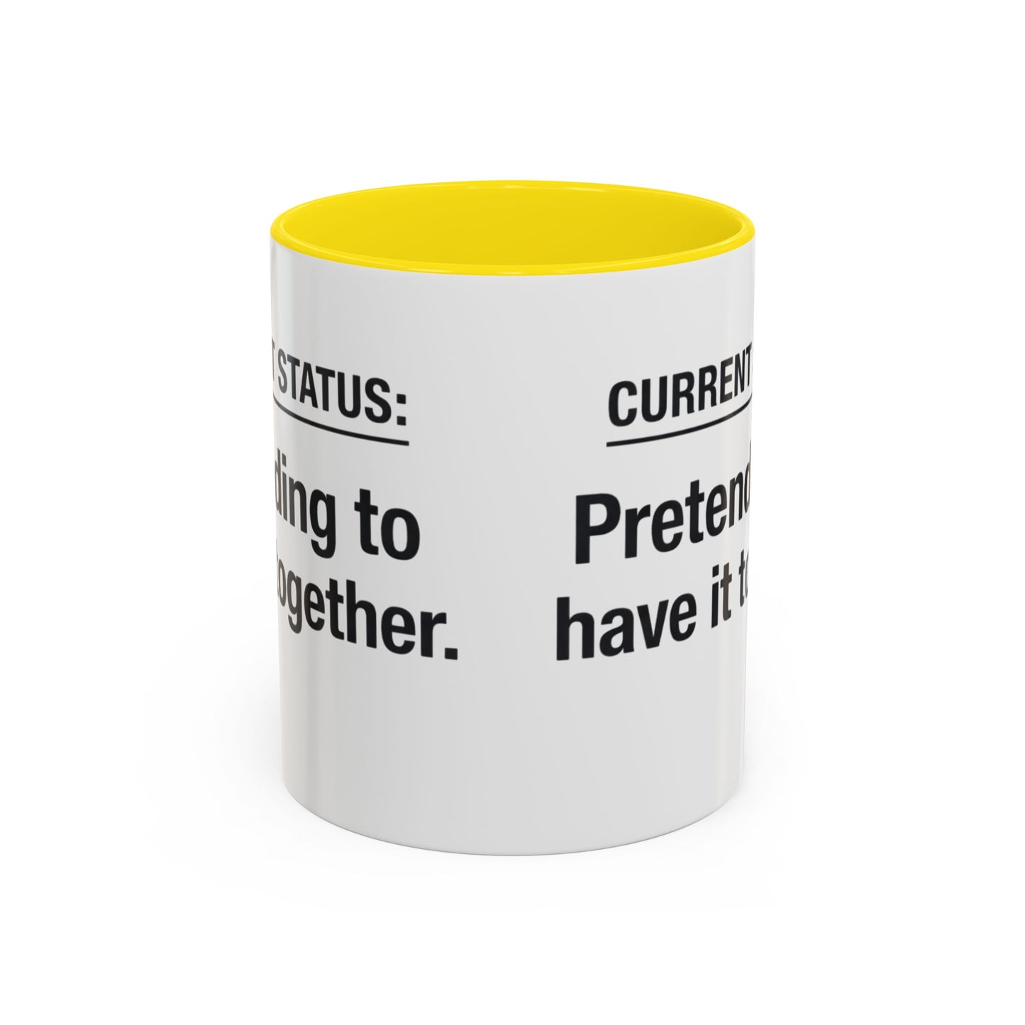 Current Status: Pretending to Have It Together mug | Accent Coffee Mug
