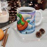 Arctic Pickleball Club Polar Bear Mug | Penguin & Walrus Winter Scene