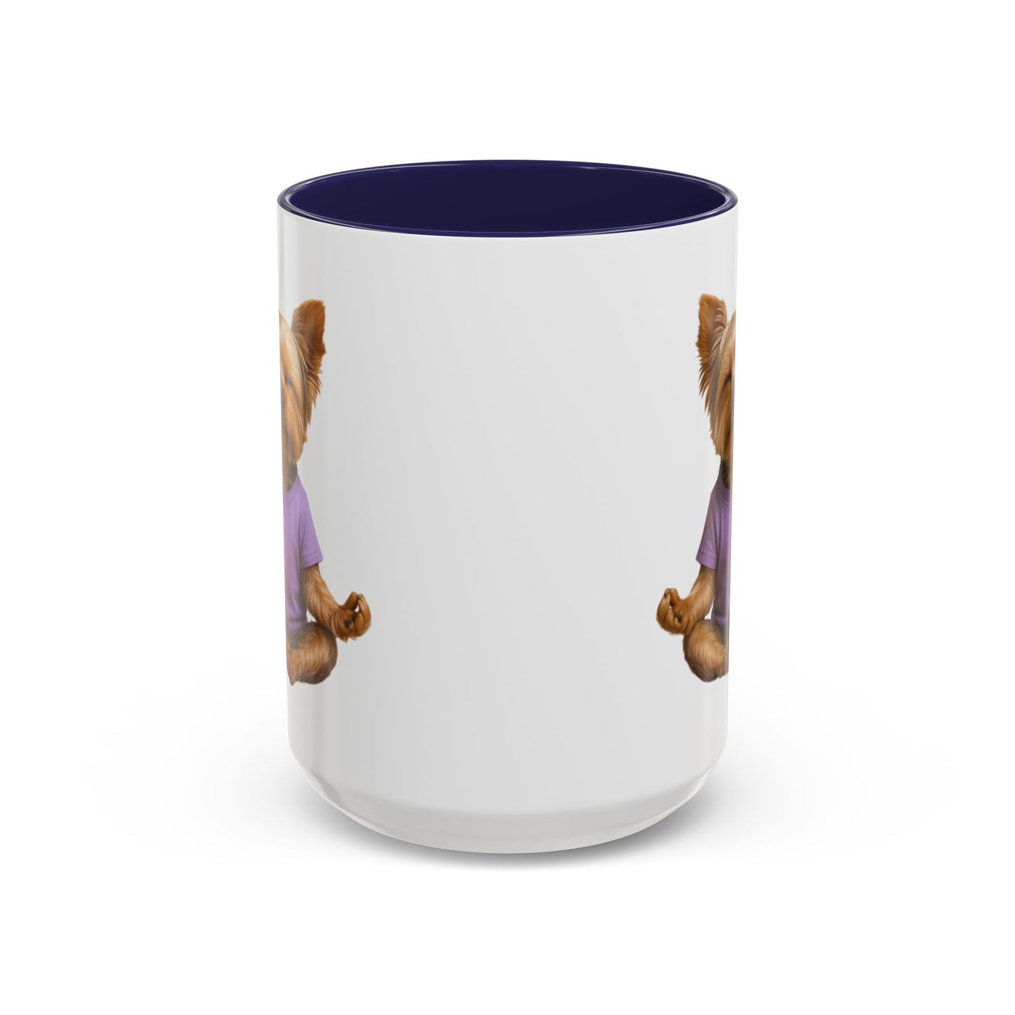 Meditating Yorkshire Terrier Mug | Accent Coffee Mug 11oz 15oz