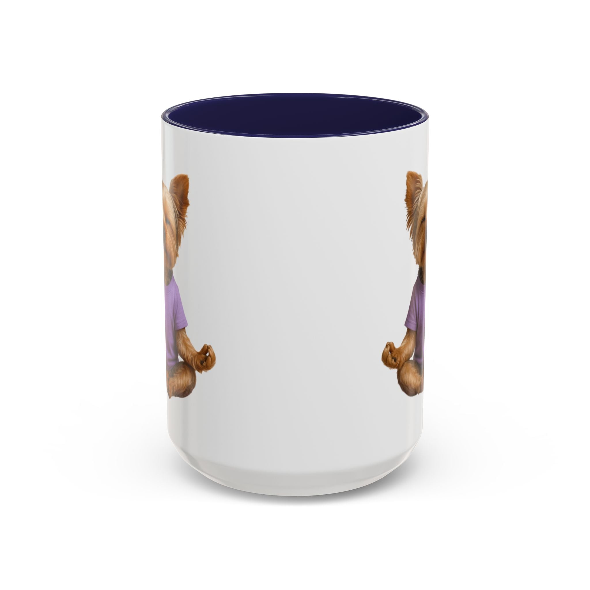 Meditating Yorkshire Terrier Mug | Accent Coffee Mug 11oz 15oz