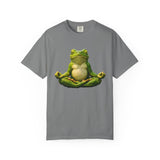 Meditating Frog T-shirt | Zen Yoga Frog Illustration, Relaxation Tee
