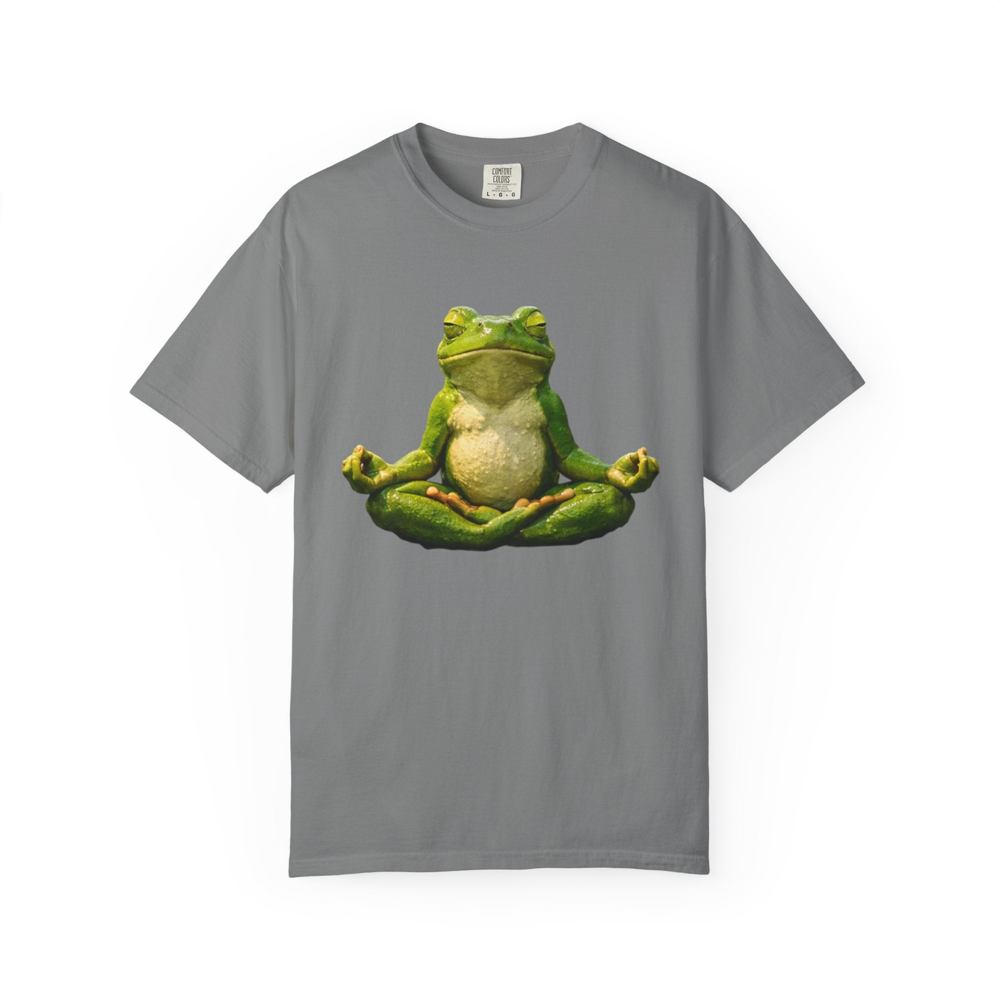 Meditating Frog T-shirt | Zen Yoga Frog Illustration, Relaxation Tee