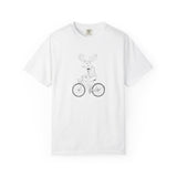 Funny Moose Riding Bike T-shirt | Novelty Animal Cycling Tee