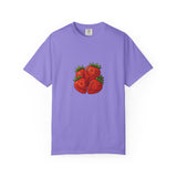 Strawberry Cluster T-shirt | Retro Floral Fruit Illustration