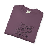 Skateboarding Moose T-shirt | Skateboard Cartoon Graphic Tee