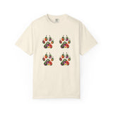 Floral Puppy Paws T-shirt | Dog Lover Tee