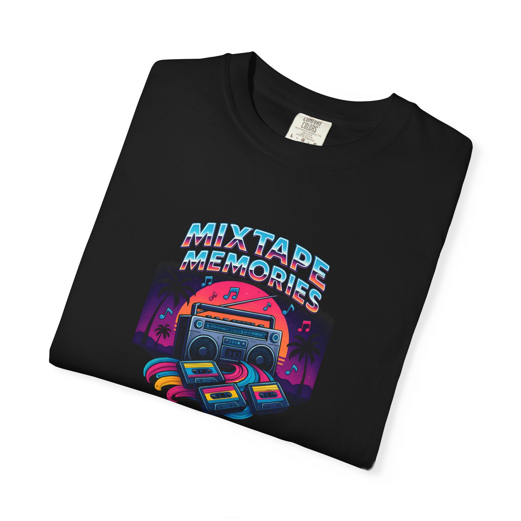 Mixtape Retro Cassette Graphic T-shirt | Vaporwave 80s Neon Music Tee