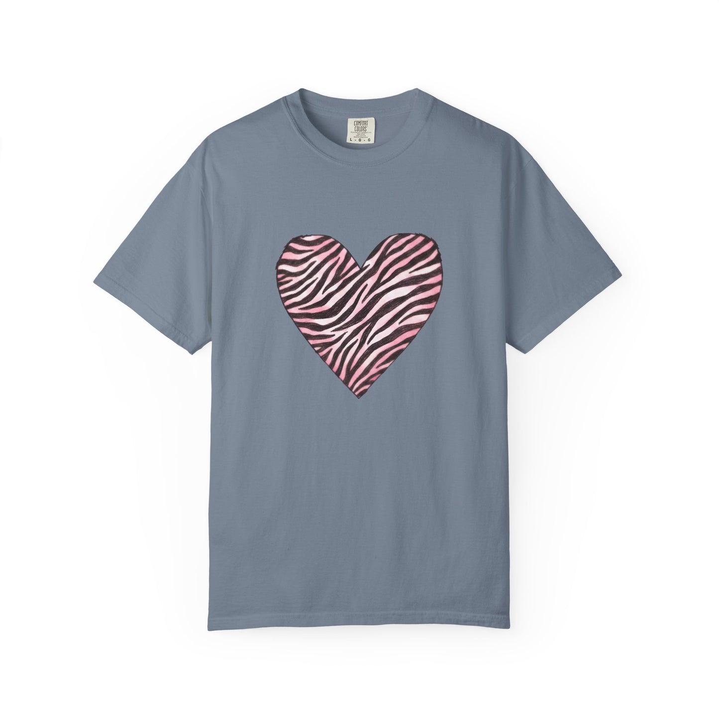 Pink Heart Zebra T-shirt | Romantic Zebra Heart Design