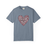 Pink Heart Zebra T-shirt | Romantic Zebra Heart Design