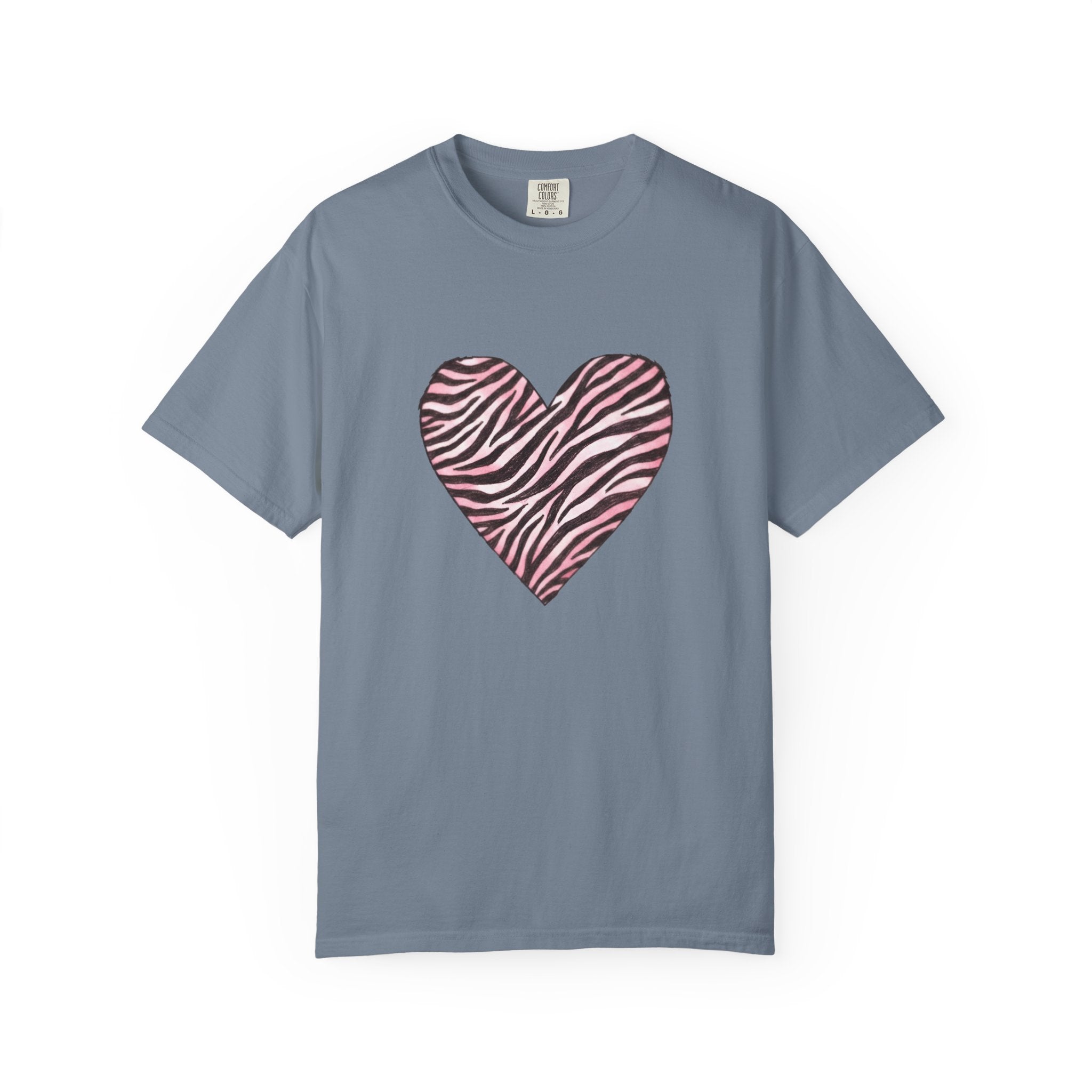 Pink Heart Zebra T-shirt | Romantic Zebra Heart Design