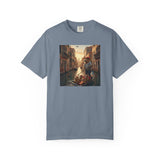 Capybara Venice Gondola Sunset T-shirt | Scenic Canal Travel Art