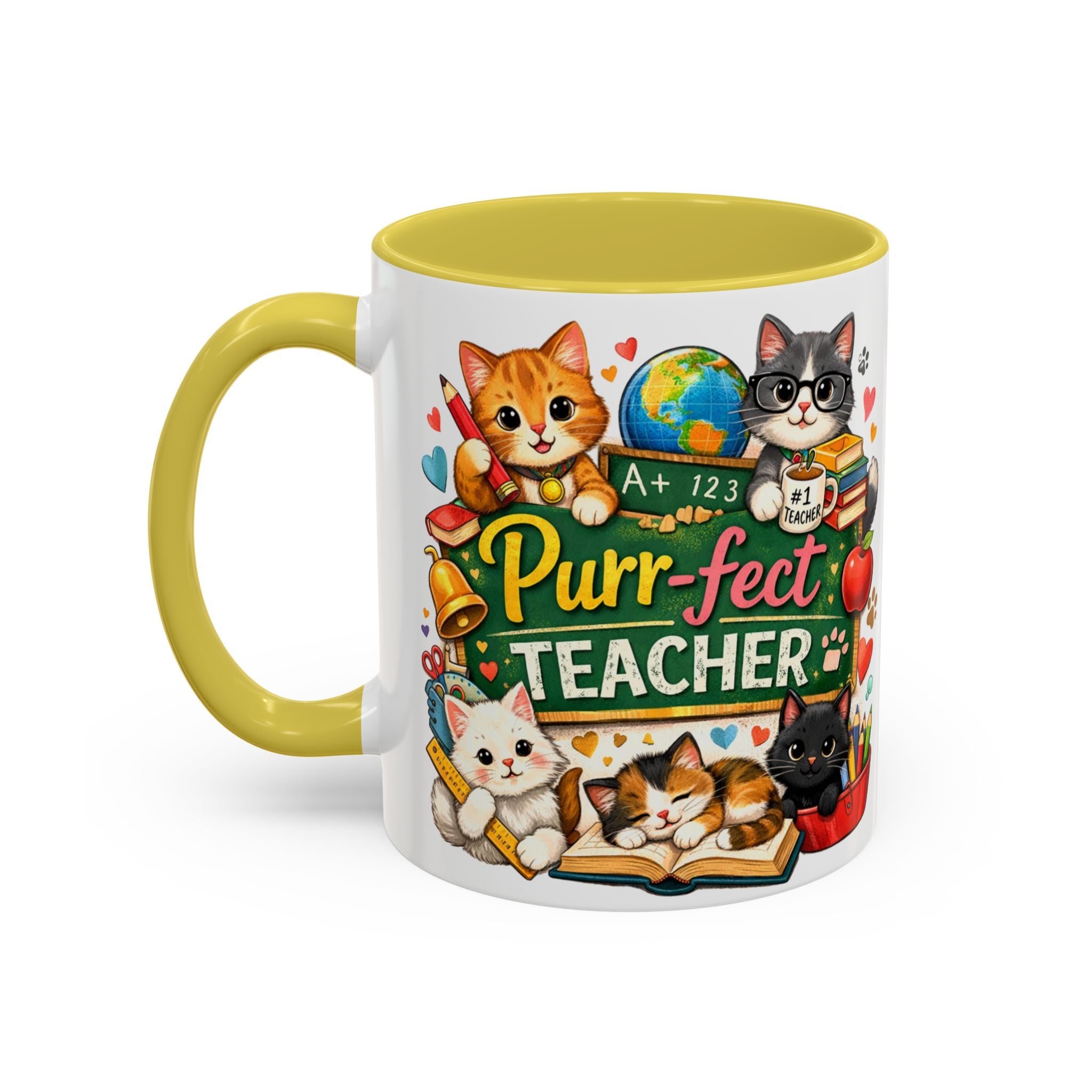 Purr-fect Teacher Mug | Cat Classroom Design, 11oz or 15oz