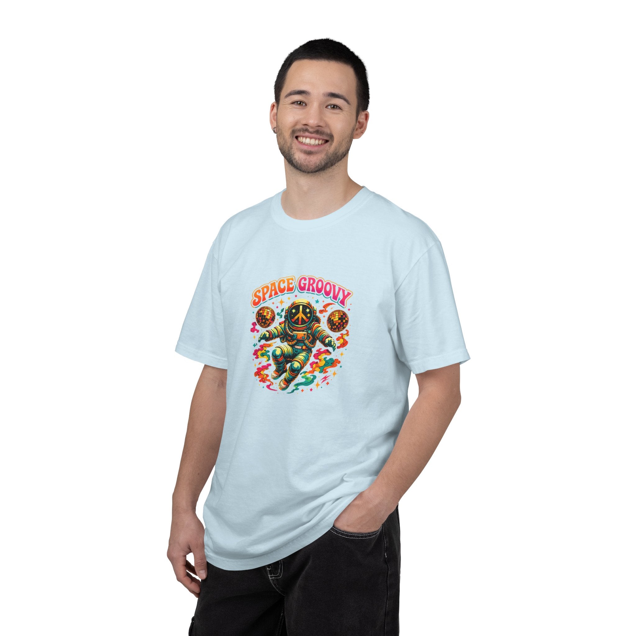 Space Groovy Astronaut T-shirt | Retro Psychedelic Space Art