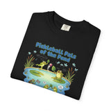 Pickleball Pals of the Pond T-Shirt | Cute Frog Pond Illustration