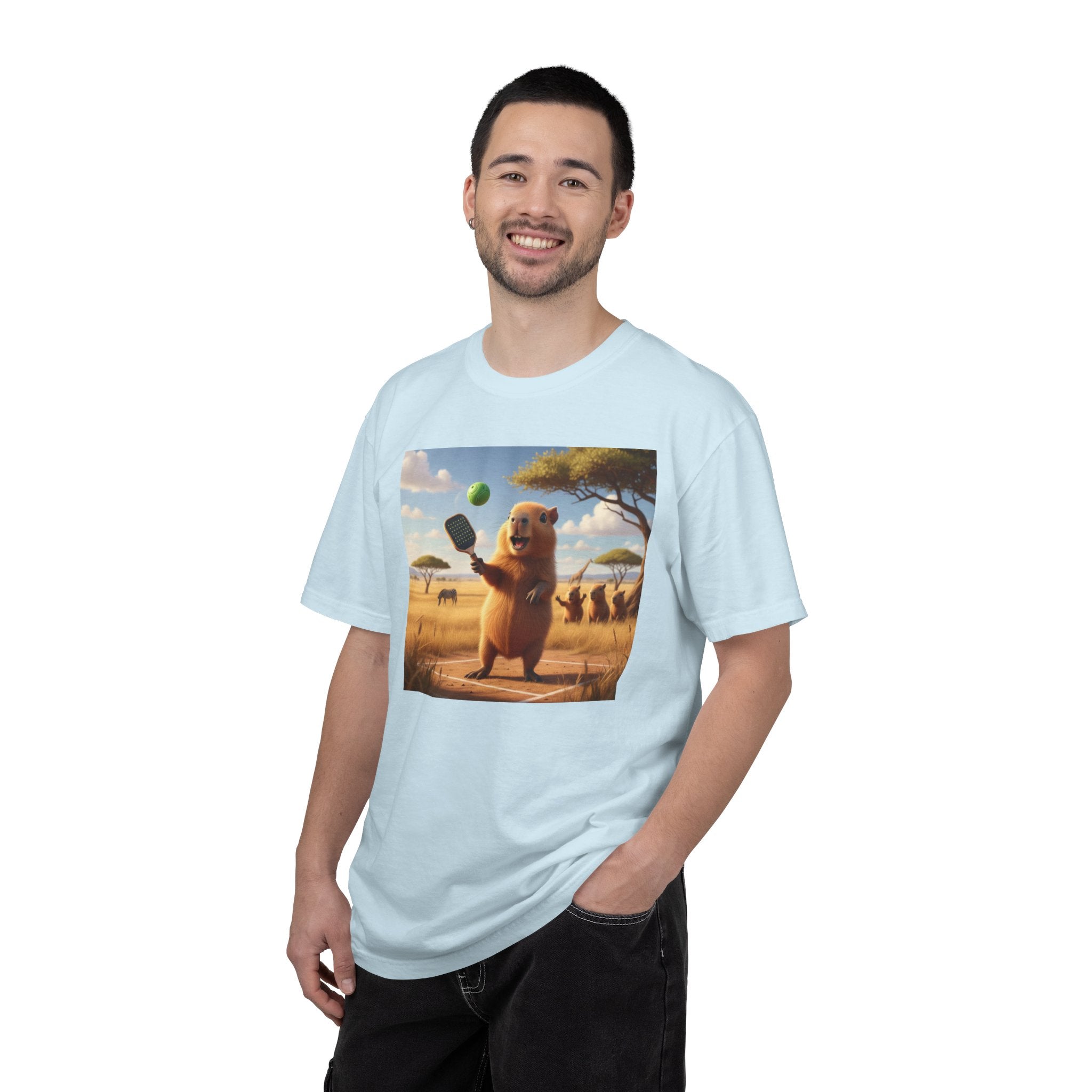 Capybara Pickleball T-shirt | Cute Animal Sports Meme