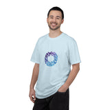Blue Purple Butterfly Wreath T-shirt | Floral Circle Tee